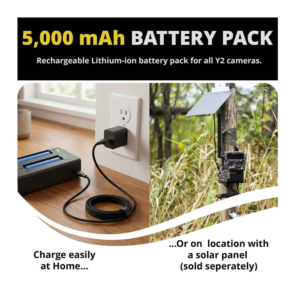 Yellowstone Y2 Trail Camera Bundle with Battery, Solar Panel, Card Reader, and Accessories (10-Pack)