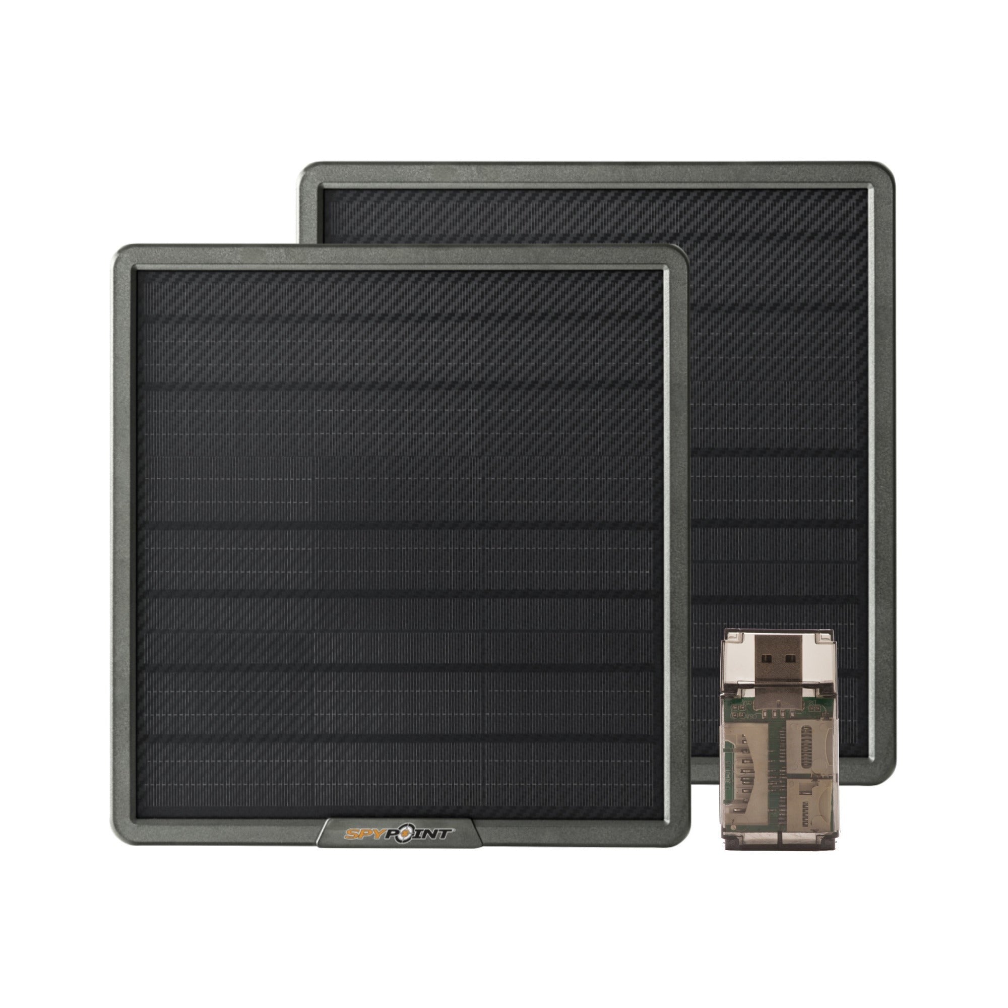 Spypoint SPLB-22 10-Watts Lithium Battery Solar Panel Bundle with High-Speed Card Reader (2-Pack)