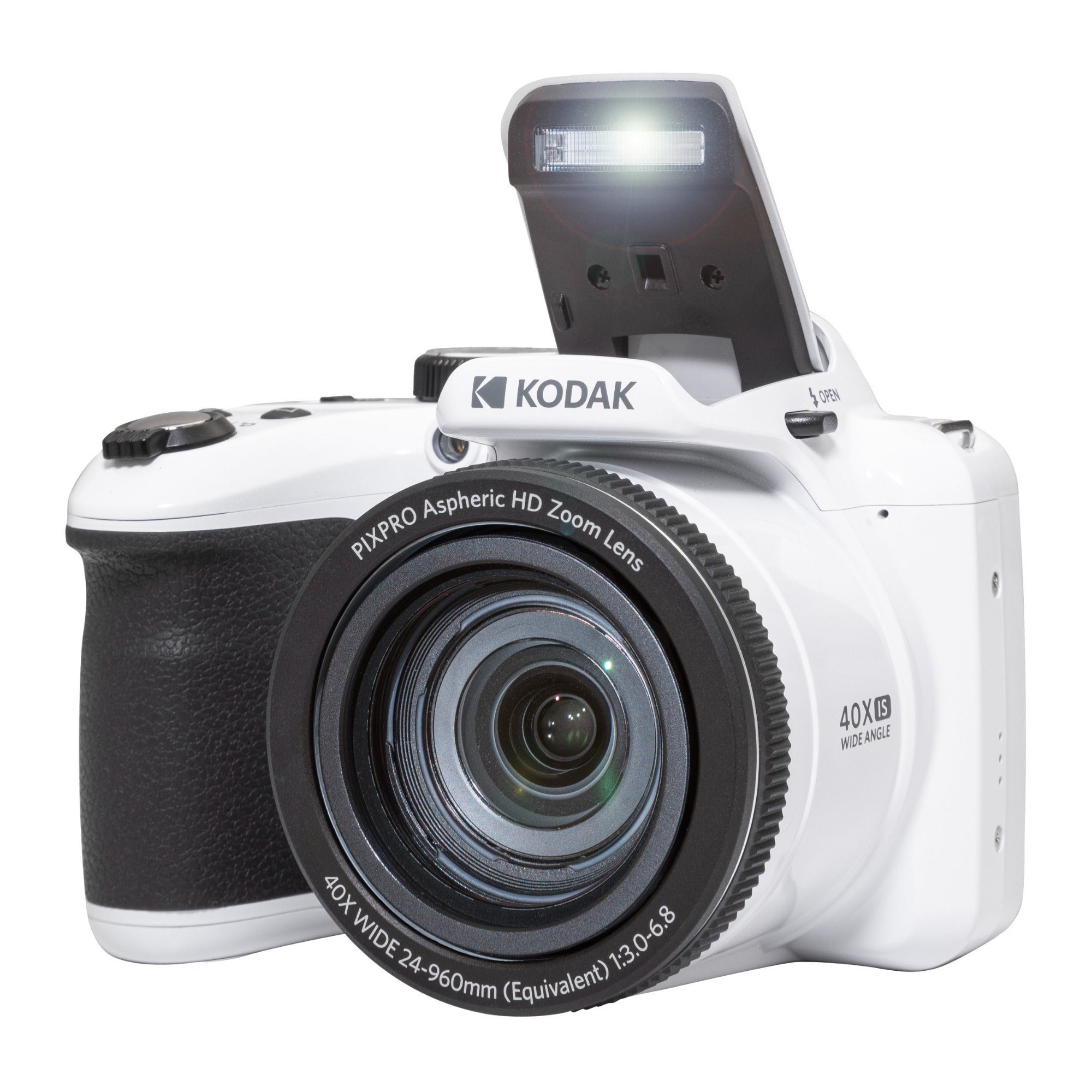Kodak PIXPRO AZ405 16MP Astro Zoom Digital Camera (White) Bundle with SD Card