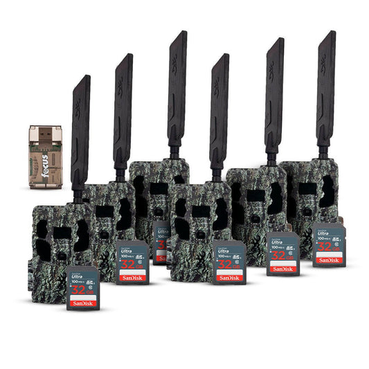Browning Trail Camera Defender Pro Scout Max HD Cellular Trail Camera with IR Video (6-Pack) Bundle