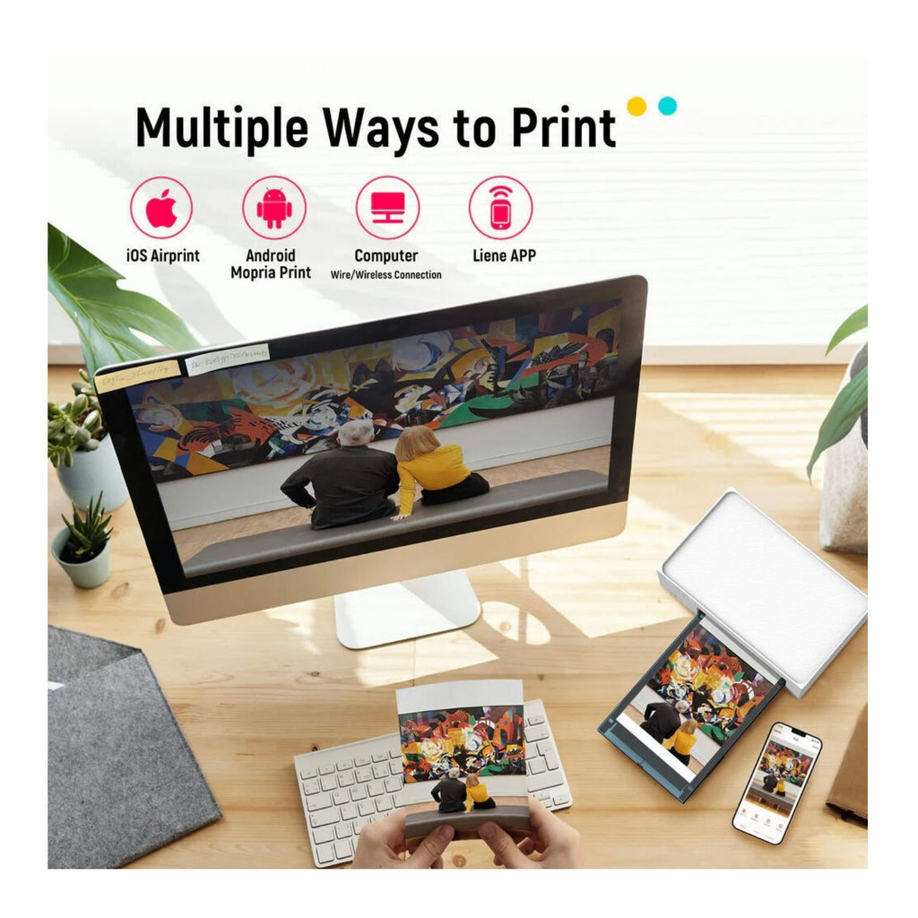 Liene M100 4x6 Portable Photo Printer with 3 Cartridges and 100 Sheets