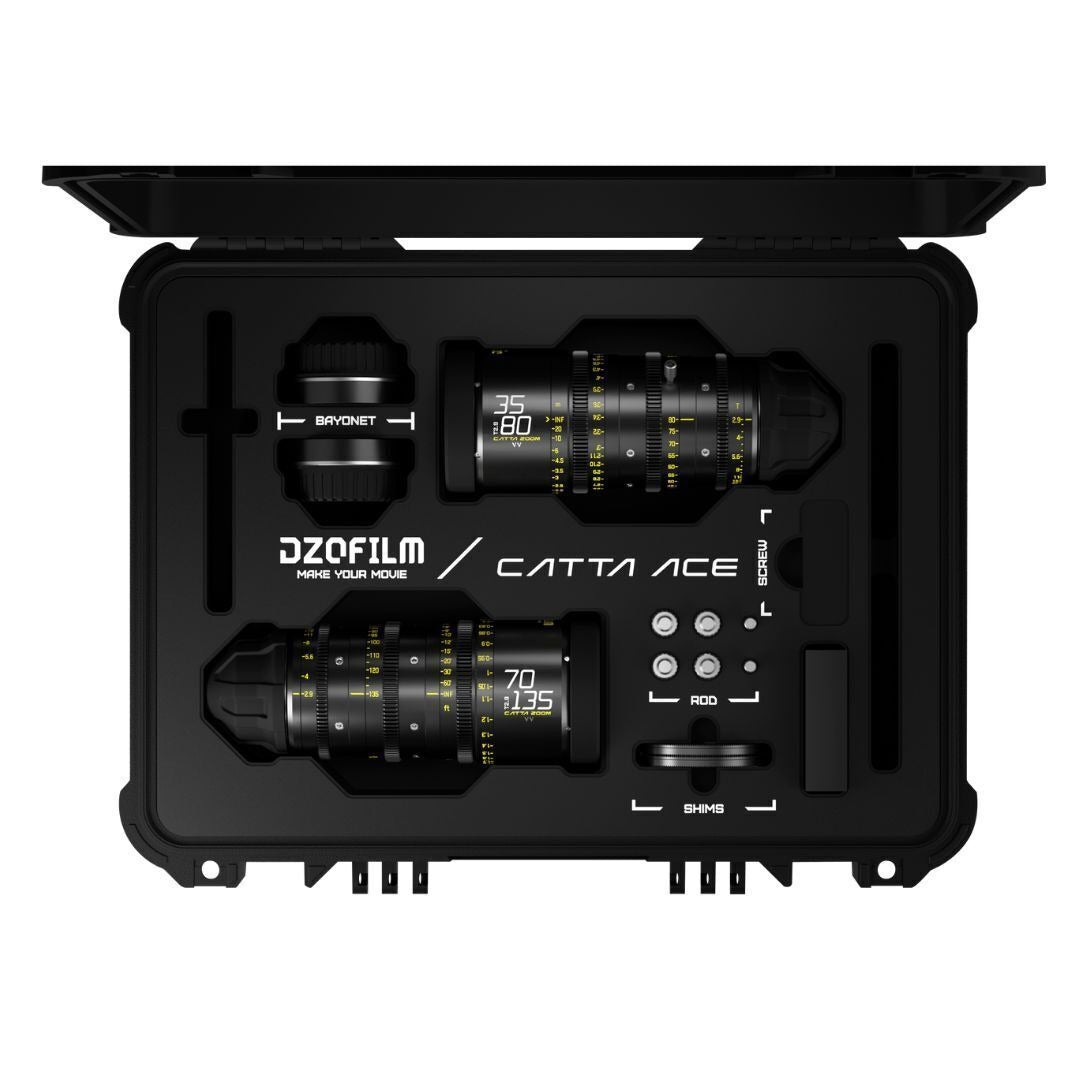DZOFilm Catta Ace FF 35-80mm and 70-135mm T2.9 2-Lens Bundle with 16-Bladed Iris (PL and EF, Black)