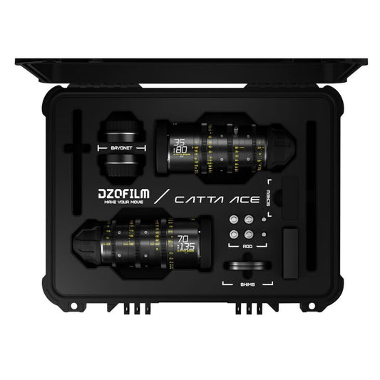 DZOFilm Catta Ace FF 35-80mm and 70-135mm T2.9 2-Lens Bundle with 16-Bladed Iris (PL and EF, Black)