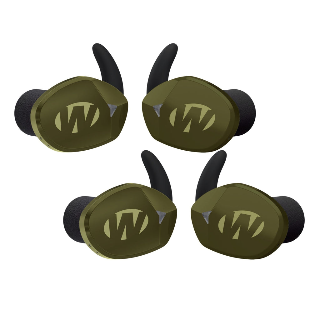 Walkers Silencer BT 2.0 Rechargeable Electronic Earbuds (OD Green) (2-Pack)