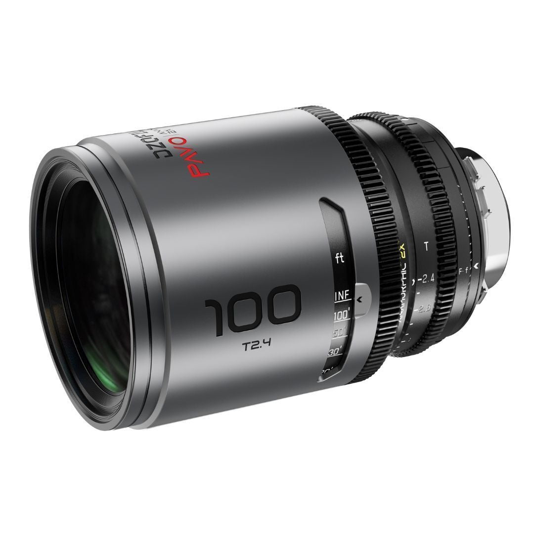 DZOFilm PAVO 100mm Anamorphic 2x T2.4 Neutral Coating PL or EF Mount Lens (Space Gray and Black)