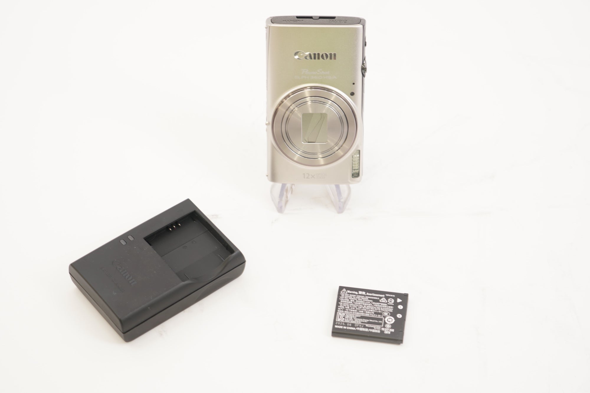 Canon PowerShot ELPH 360 HS A 20.2MP FHD Digital Camera (Silver) (Used)