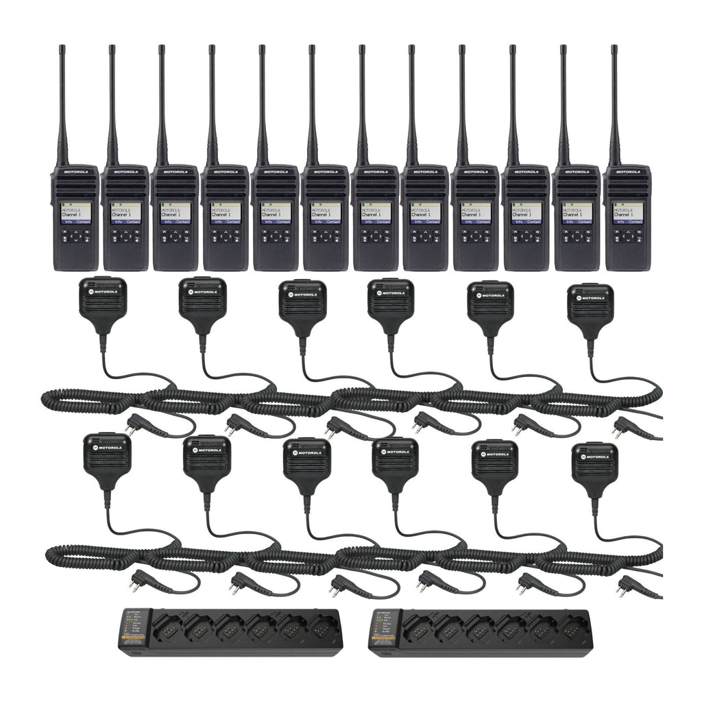 Motorola DTR700 Digital Two-Way Radio with 900MHz and 50 Channels Bundle