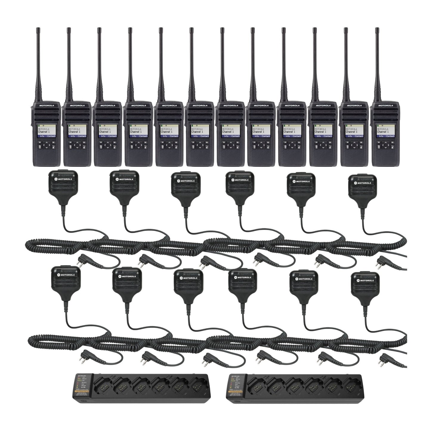 Motorola DTR700 Digital Two-Way Radio with 900MHz and 50 Channels Bundle