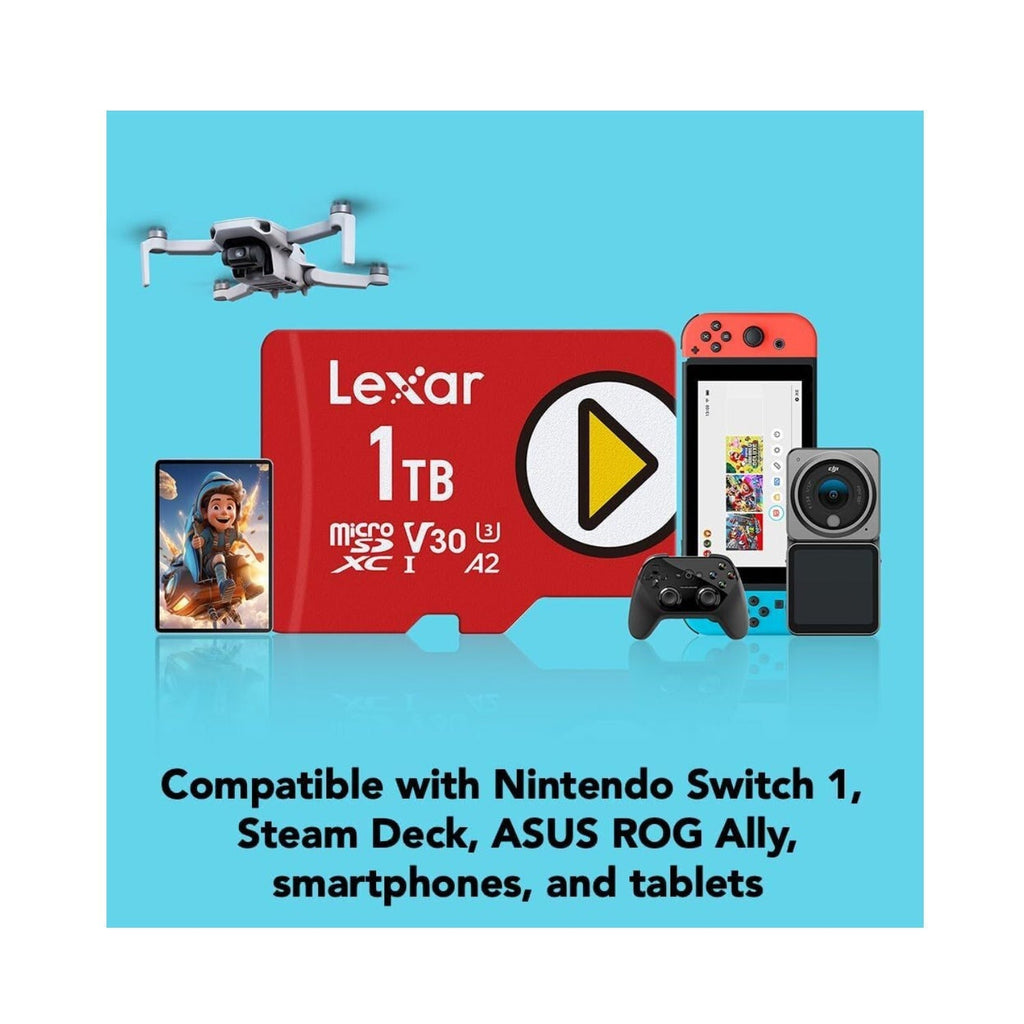 Lexar 1TB V30 A2 PLAY MicroSDXC UHS-I Memory Card