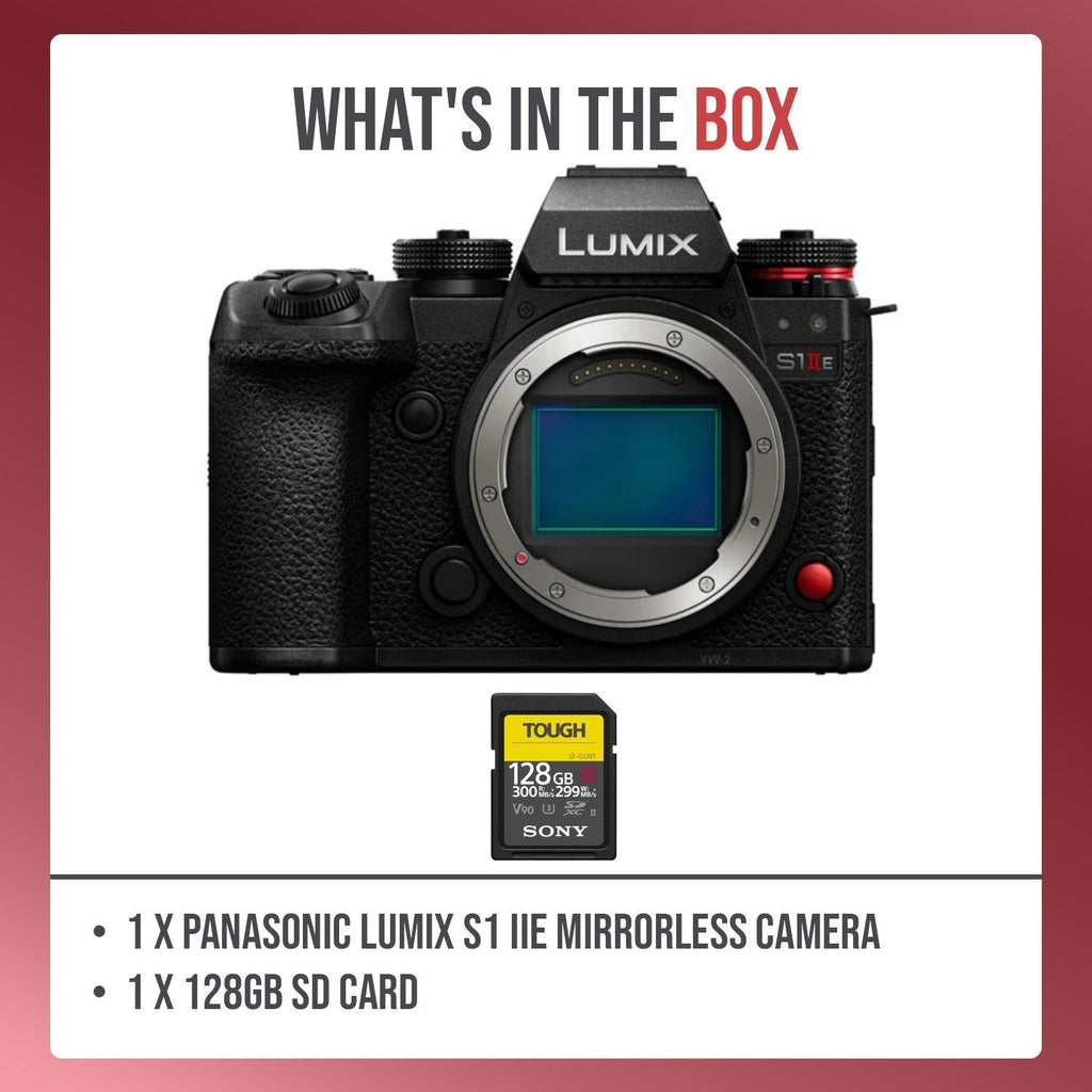 Panasonic Lumix S1 IIE Mirrorless Camera with 24.1MP CMOS Sensor Bundle