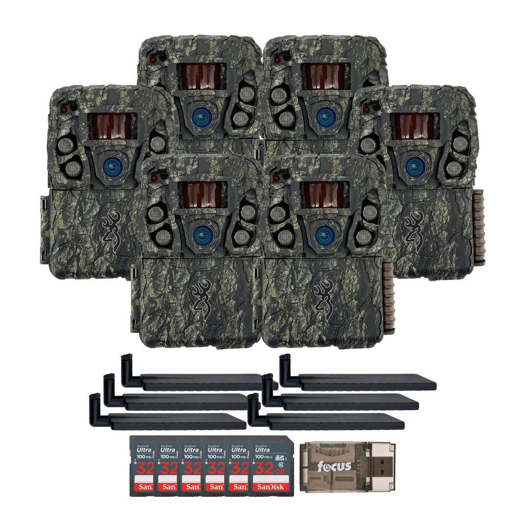 Browning Trail Cameras - Defender Wireless Vision Pro HD AI 46MP (6-Pack) Bundle