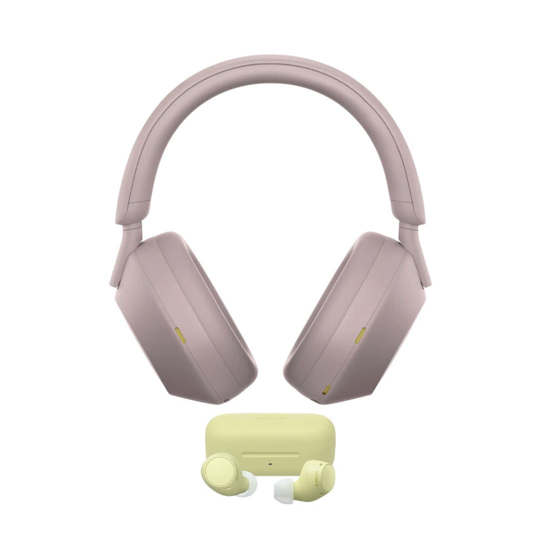 Sony WH-1000XM5 Wireless Noise Canceling Over-Ear Headphones with Sony Earbuds