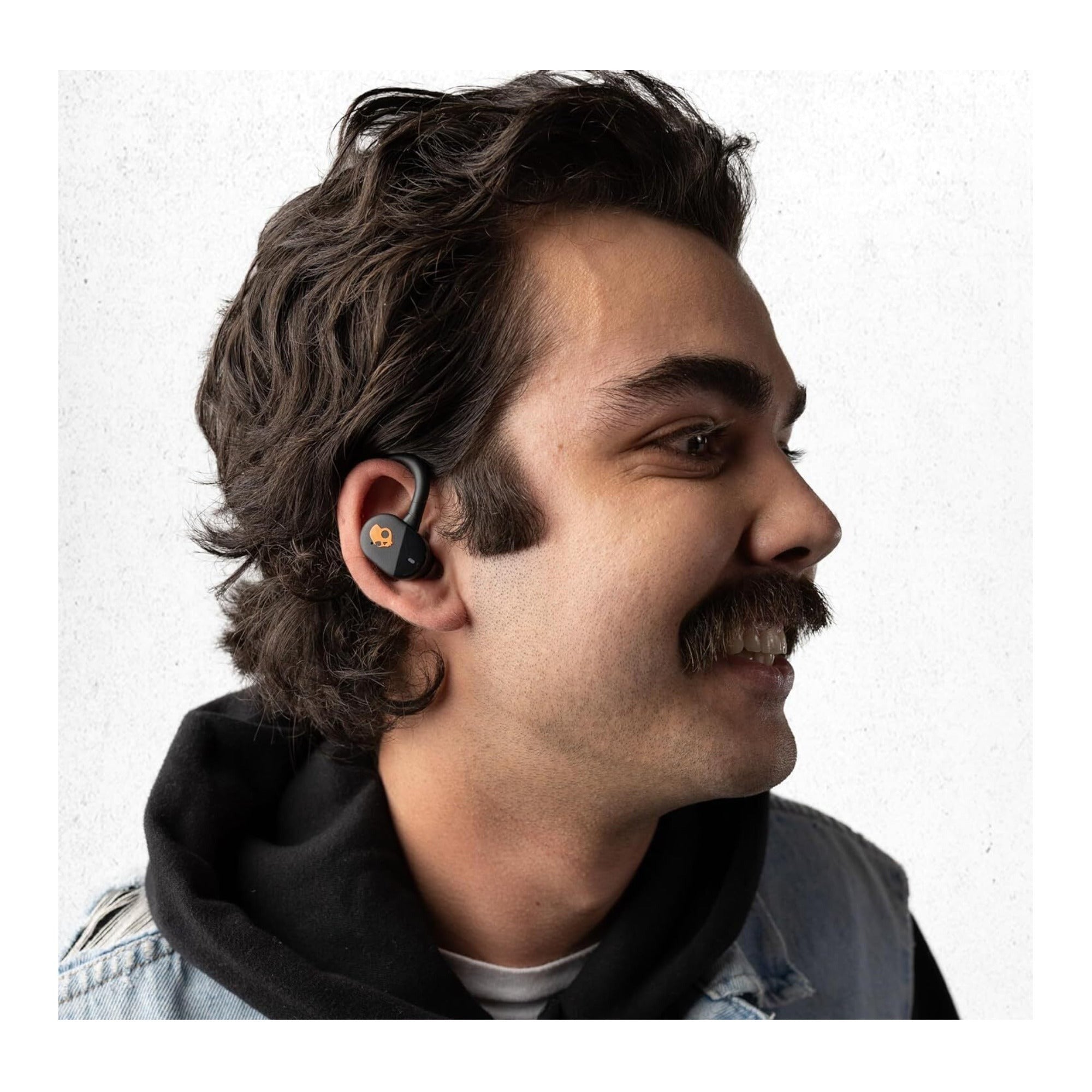 Skullcandy Push Play Active True Wireless Over-Ear Hanger Earbuds (Black/Orange)