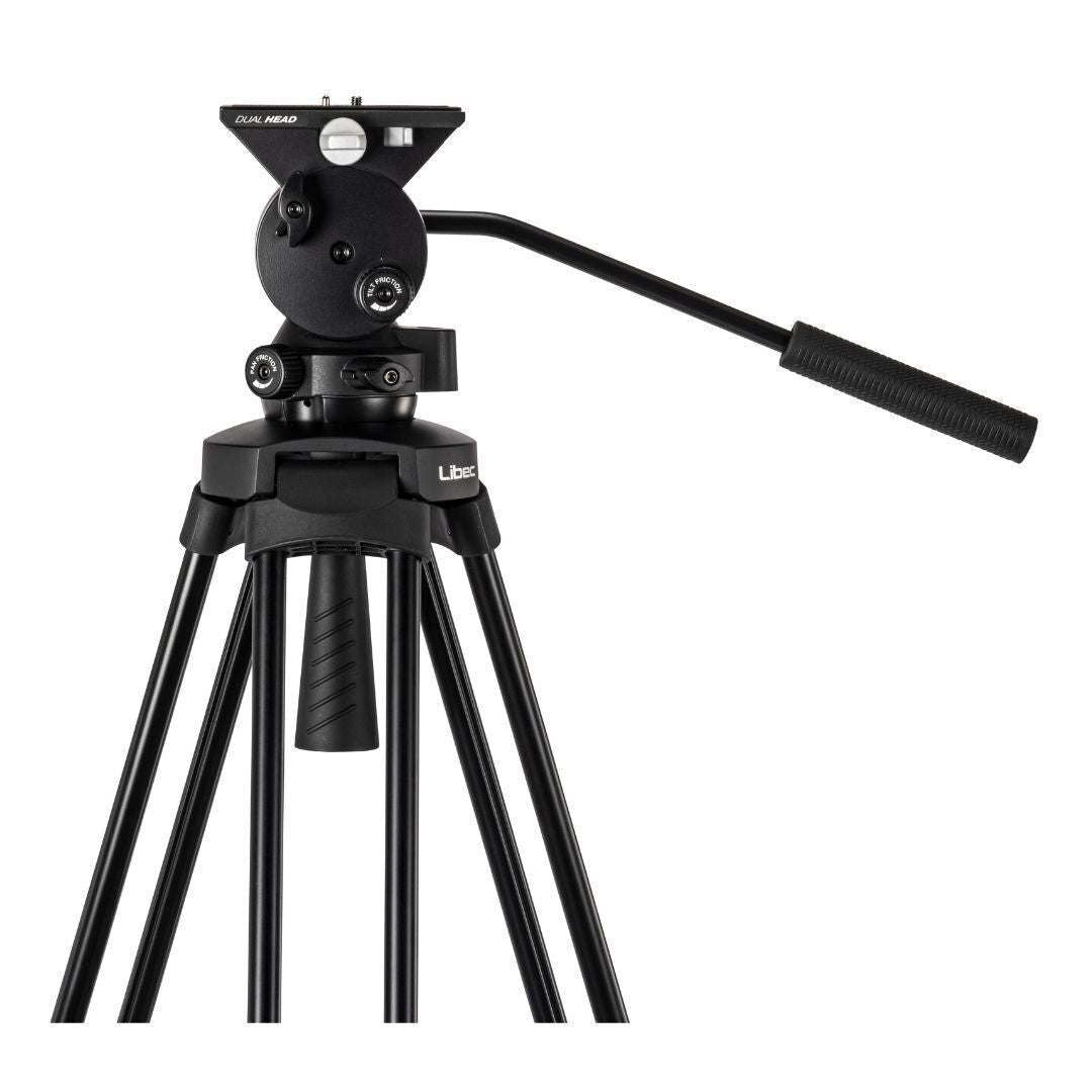 Libec TH-V Tripod System with Dual-Head Base and Case for Continuous Friction Control