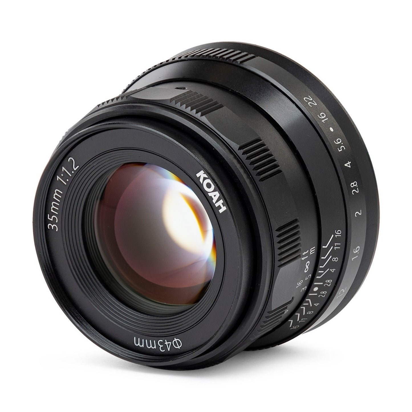 Koah Artisans Series 35mm f/1.2 Large Aperture Manual Focus Lens for Sony E (Black)