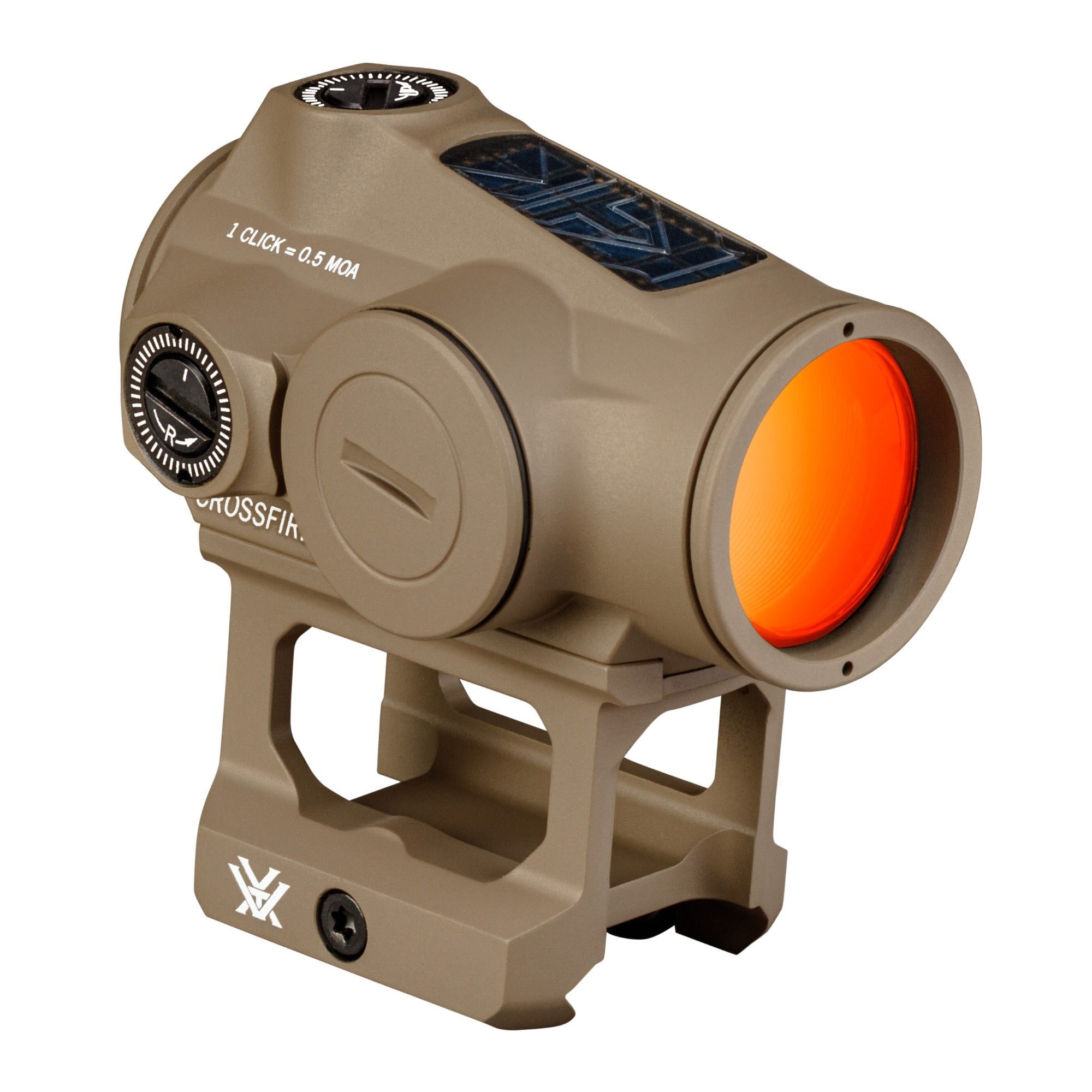 Crossfire II 1x 2 MOA Solar Red Dot Sight (Tan)