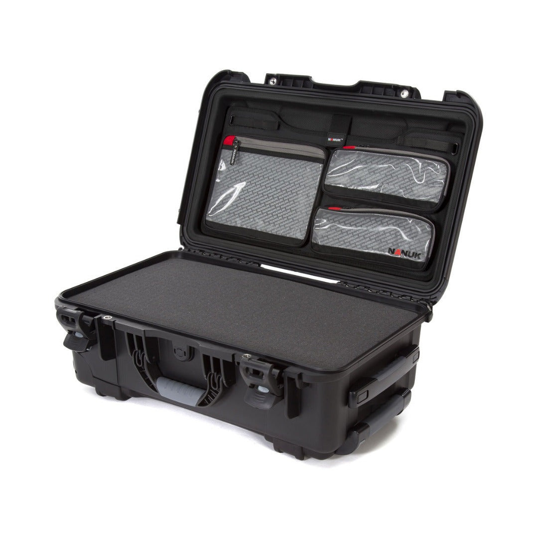 Nanuk 935 Waterproof Wheeled Hard Case with Foam and Lid Organizer (Graphite)