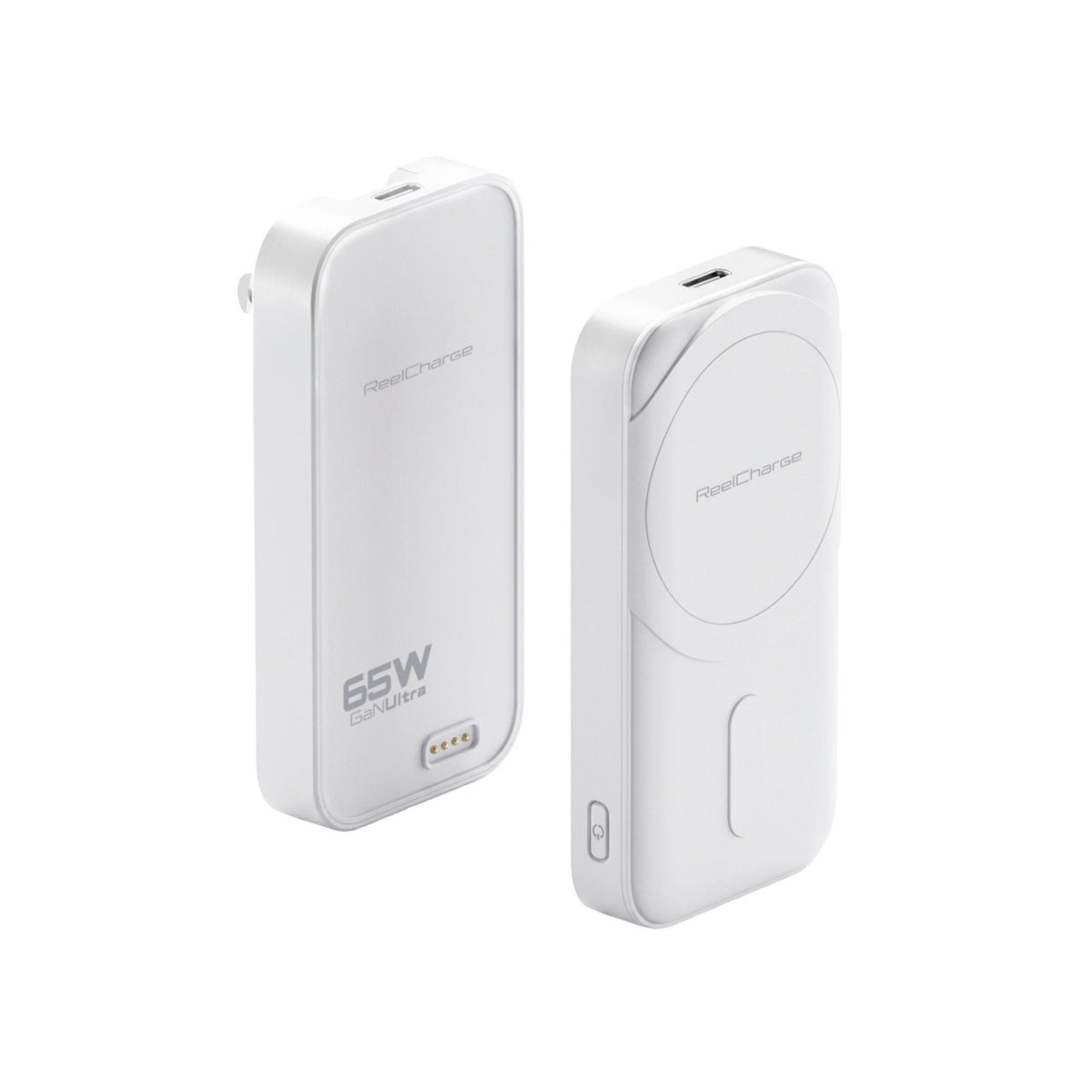 ReelCharge 5,000 mAh 65W Power Bank Fusion 5K (White)