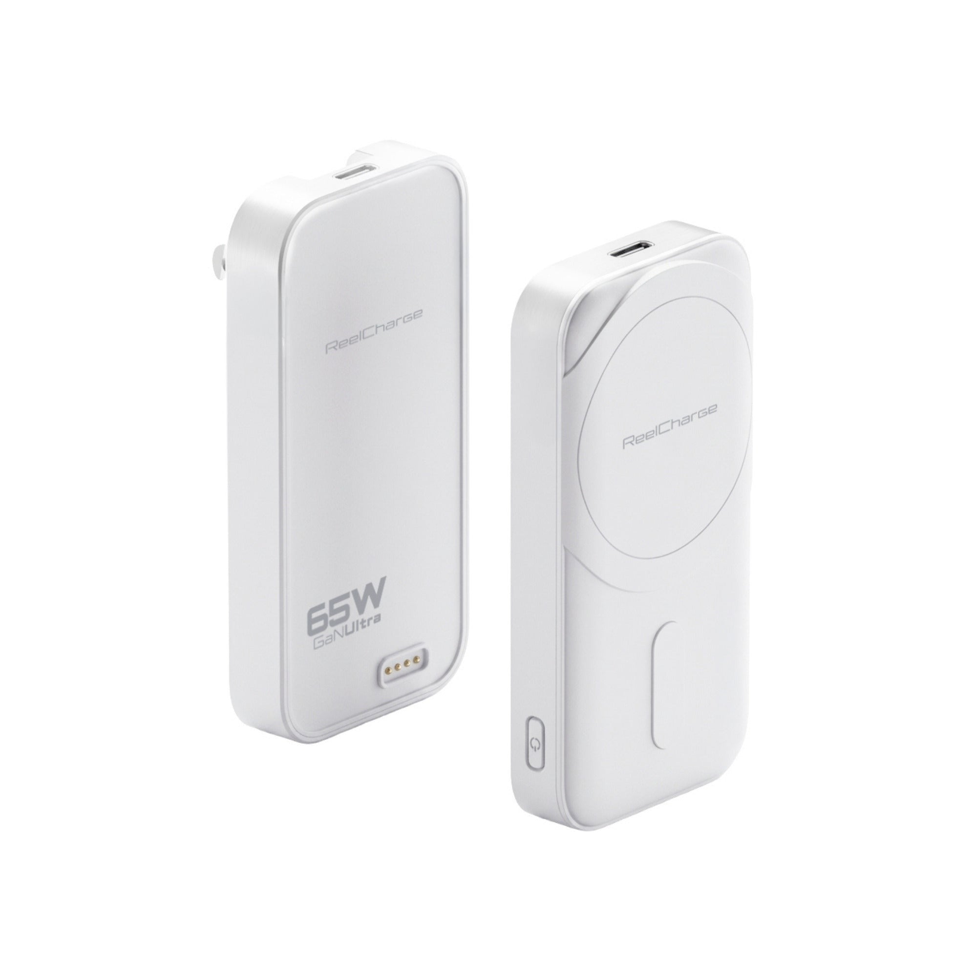 ReelCharge 5,000 mAh 65W Power Bank Fusion 5K (White)