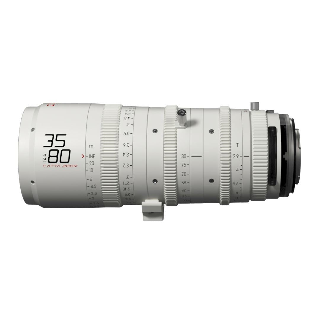 DZOFilm Catta FF 35 to 80mm T2.9 Cine Zoom Lens for Sony E Camera with Parfocal Design (White)