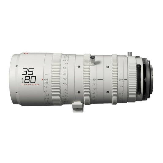 DZOFilm Catta FF 35 to 80mm T2.9 Cine Zoom Lens for Sony E Camera with Parfocal Design (White)