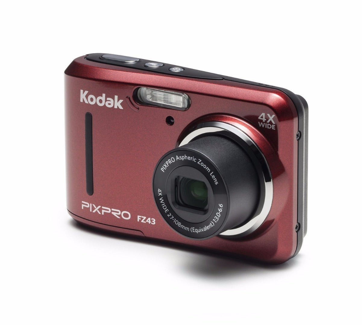 KODAK PIXPRO FZ43 16 MP Digital Camera (Red) with Camera Case Bundle