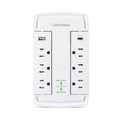 CyberPower CSP6WSUC 2400J Surge Protector with 6 Swivel Outlets & 2 USB Charging Ports