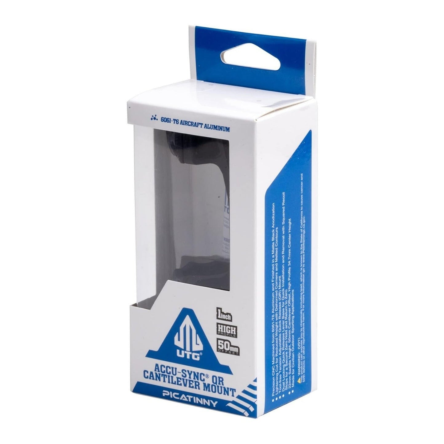 UTG ACCU-SYNC 1-Inch QR Picatinny Cantilever Matte Black Mount with 50mm Offset