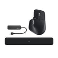 Logitech MX Master 3S Mouse (Black) Bundle with MX Palm Rest and 4-Port USB Hub