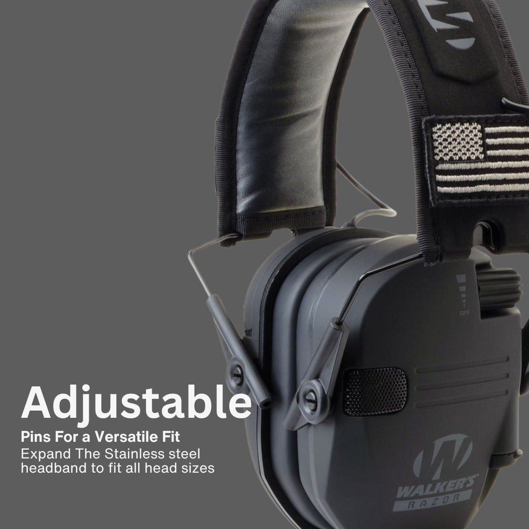 Walkers Razor Digital Ear Muffs (Black Patriot Version) Bundle