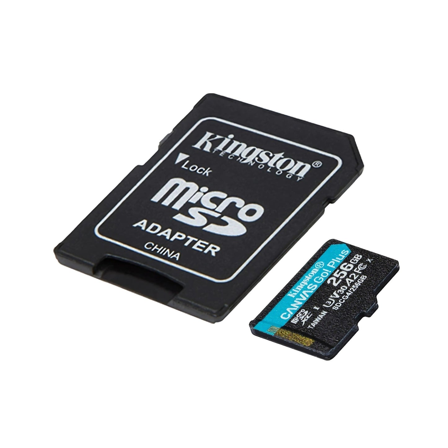 Kingston Canvas Go Plus 256GB U3 V30 A2 MicroSD Card with SD Adapter (2-Pack)