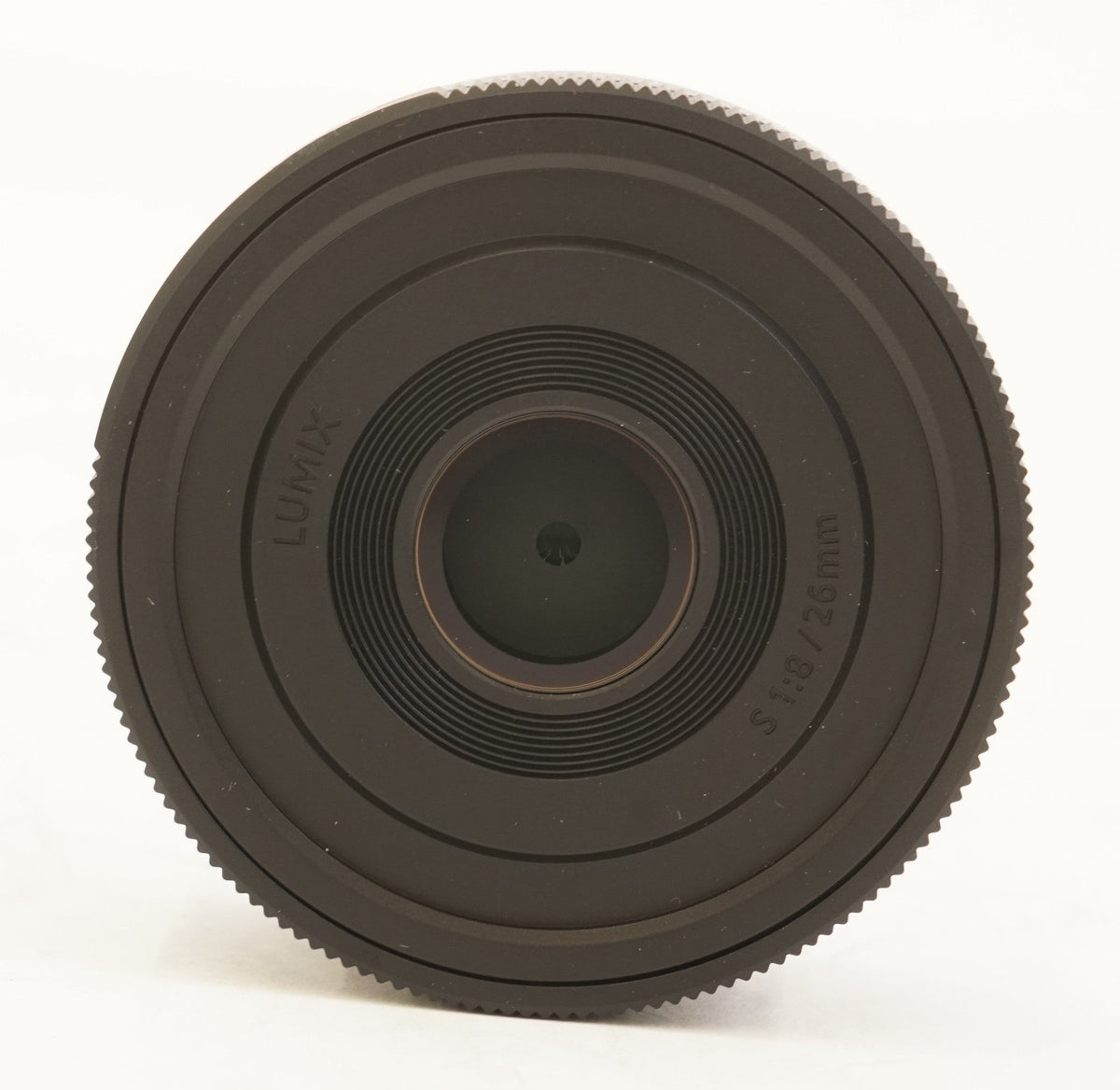 Panasonic S R26 Lumix S 26mm F8 Black Lens with Manual Focus and Portable Body (Used)
