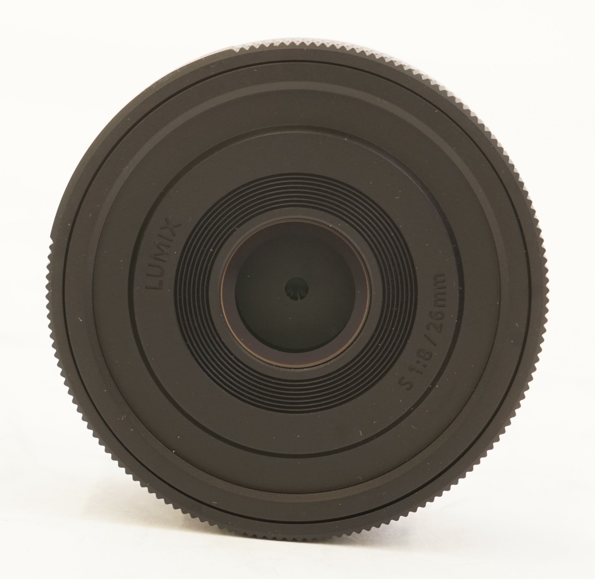Panasonic S R26 Lumix S 26mm F8 Black Lens with Manual Focus and Portable Body (Used)