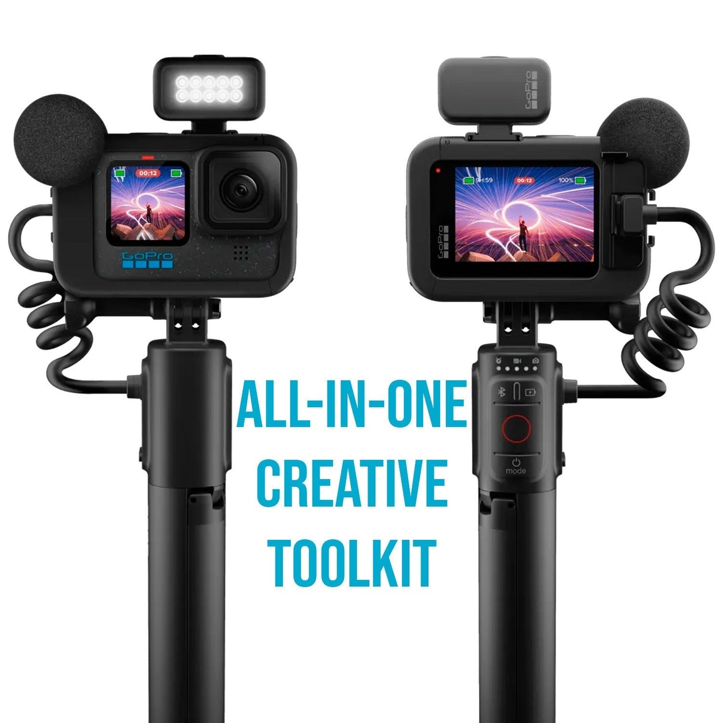 GoPro HERO12 Black Creator Edition Action Camera with Charger, Accessory Kit, and 128GB Card Bundle