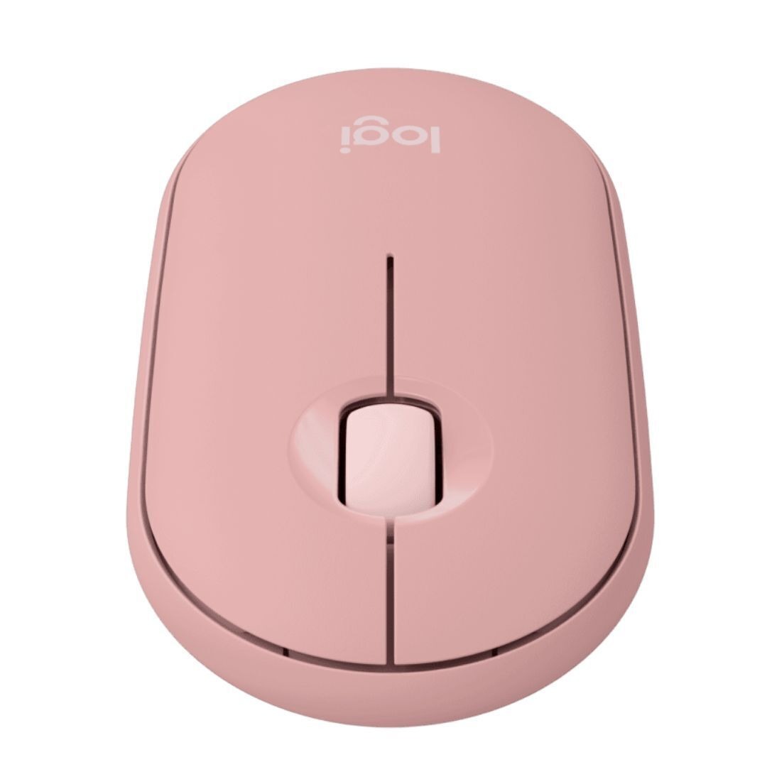 Logitech Pebble Slim Bluetooth Wireless Mouse 2 M350S with Customizable Button (Tonal Rose)