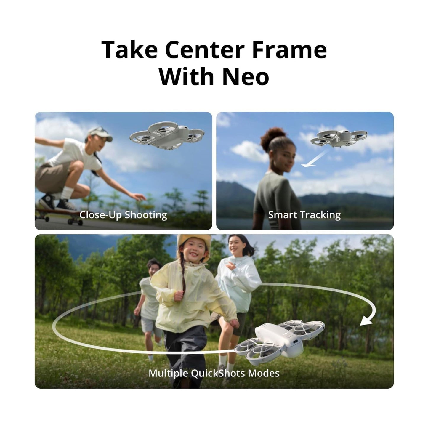 DJI Neo Palm-Sized Lightweight Drone Combo (No RC) with Care Refresh 2- Year Plan and Accessories