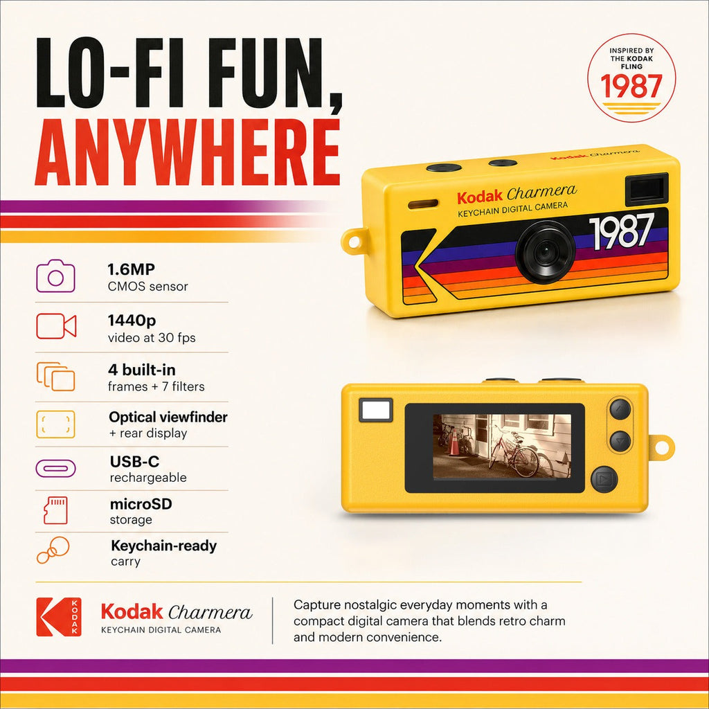 Kodak Charmera Key Chain Digital Camera Bundle with Accessories