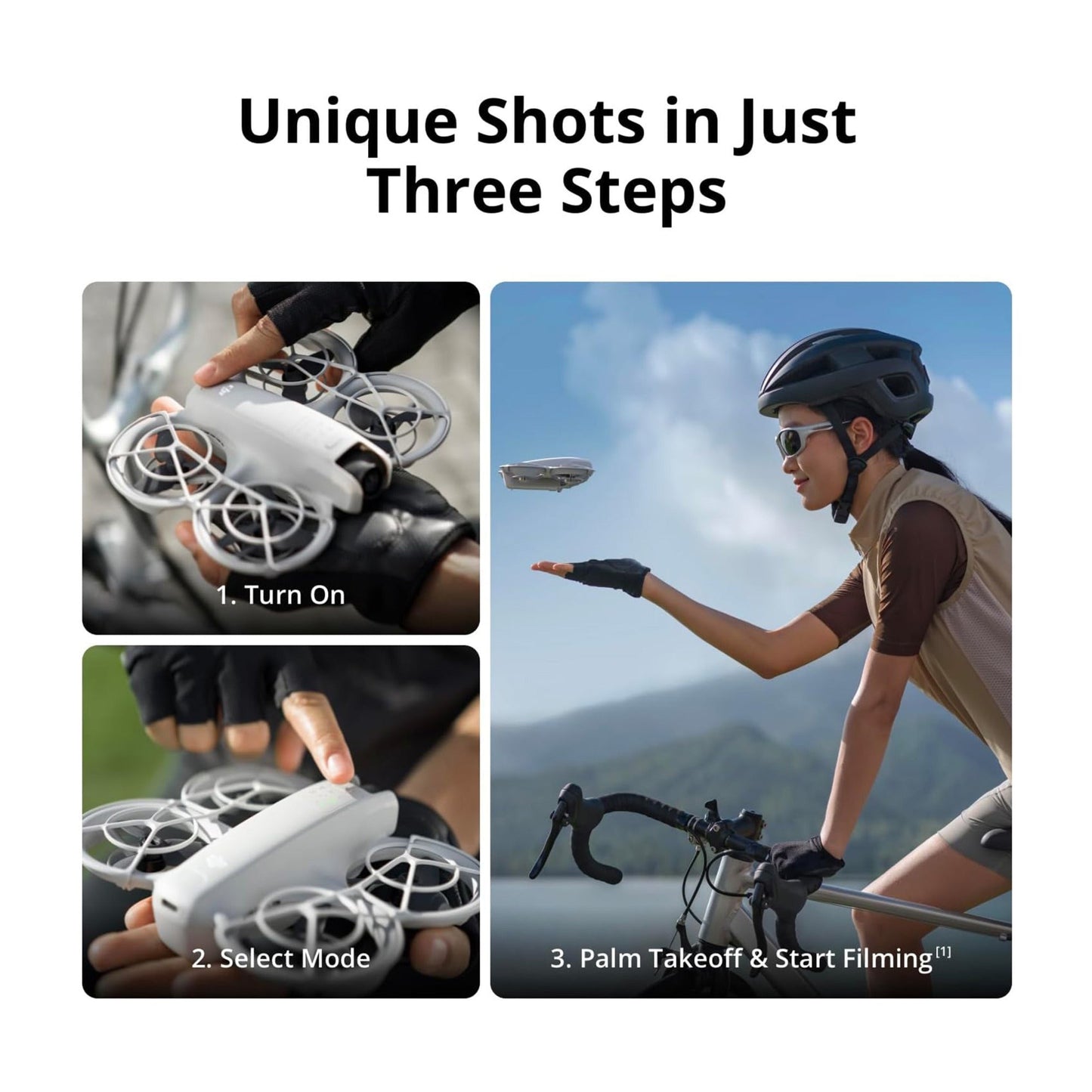 DJI Neo Palm-Sized Lightweight 1/2-Inch Image Sensor Drone with Care Refresh 2-Year Plan Card Bundle