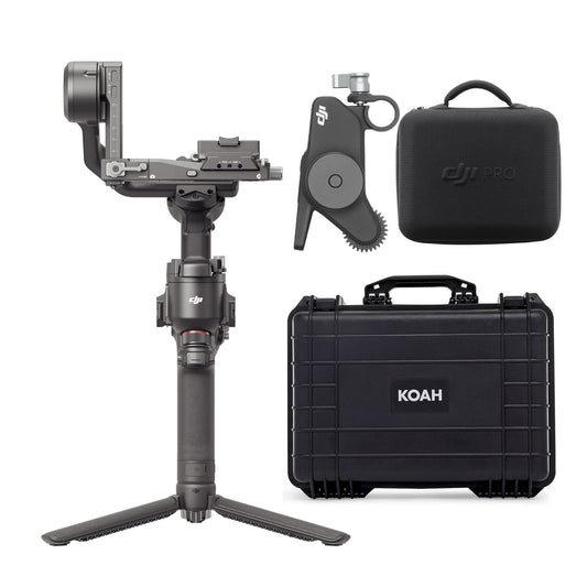 DJI RS 4 Gimbal Stabilizer Combo with Joystick Mode Switch and High-Capacity Battery Grip Bundle