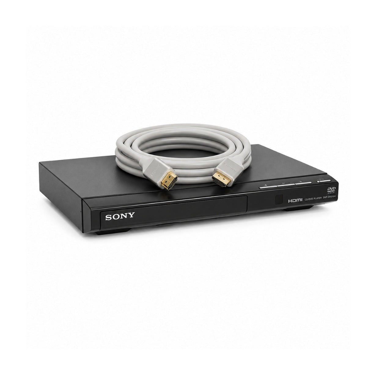 Sony DVP-SR510H 1080p Upscaling DVD Player with 8ft High-definition Vide/Audio Silver Cable