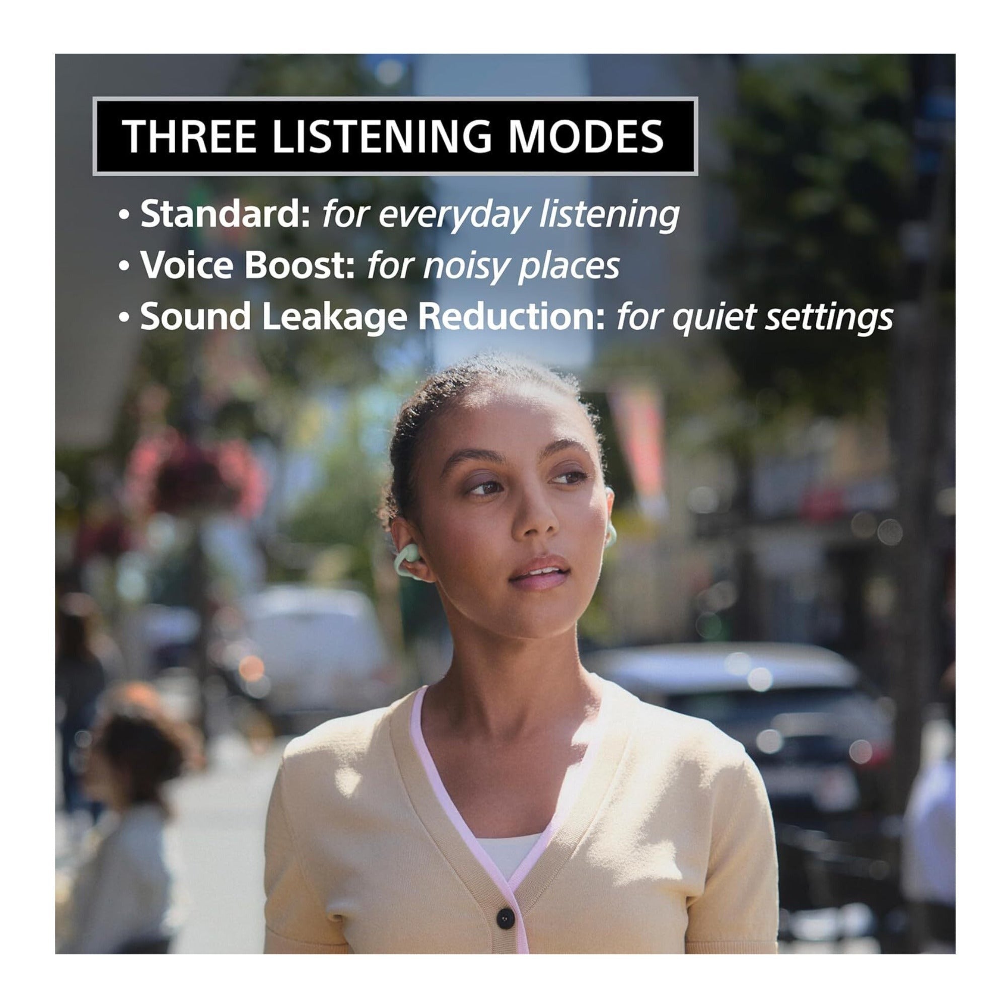 Sony LinkBuds Clip Open-Ear Truly Wireless Earbuds (Greige) (Open Box)