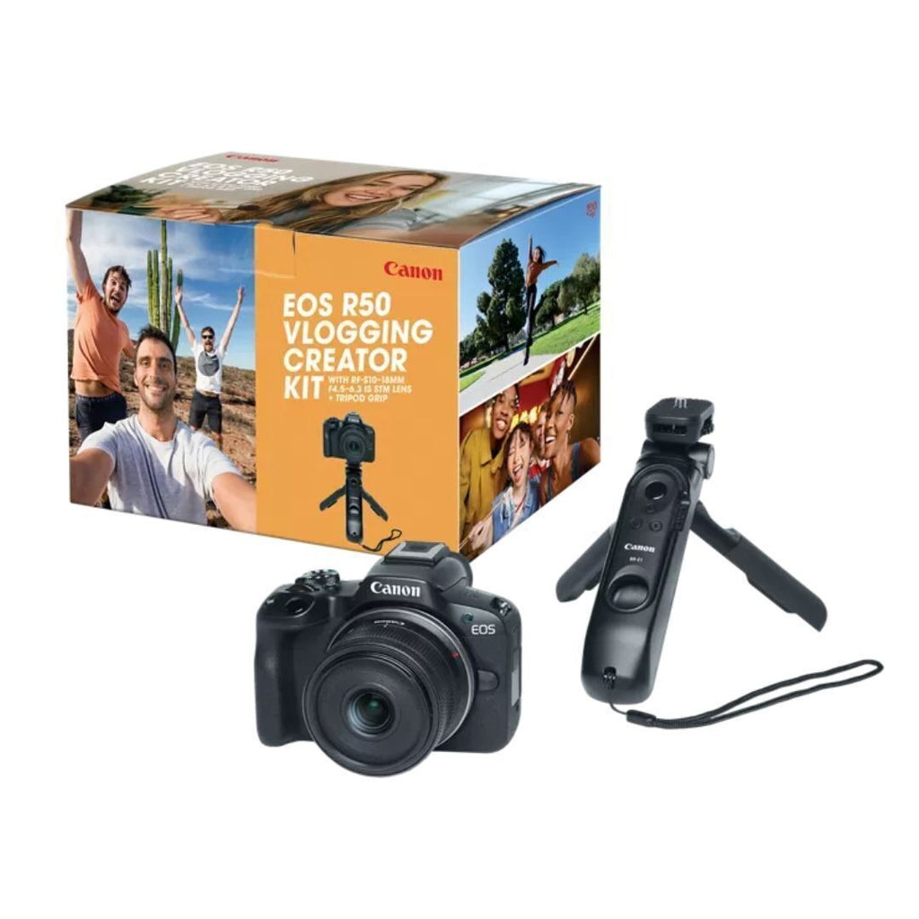 Canon EOS R50 Video Creator Kit with RF-S10-18mm Lens and Accessories Bundle