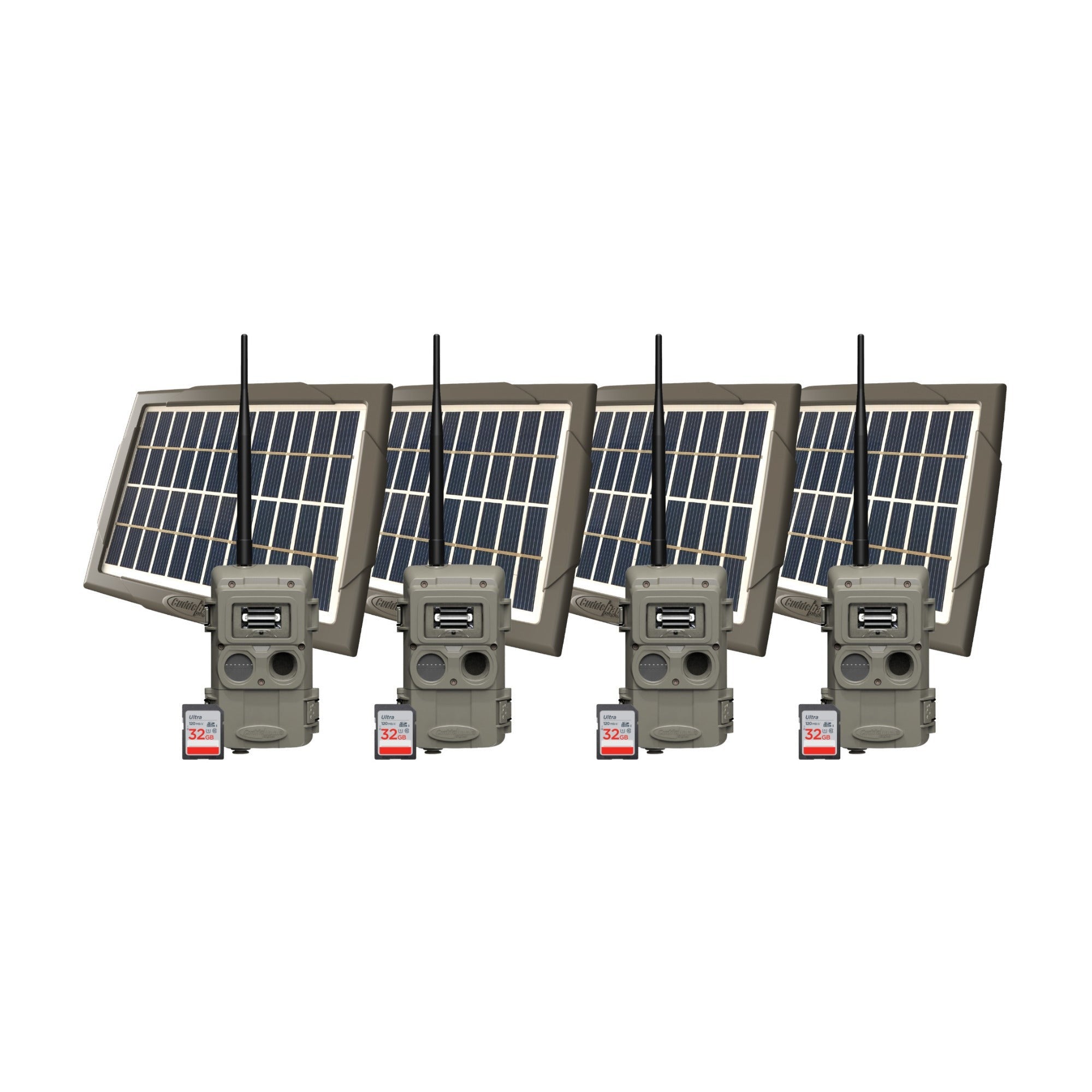 Cuddeback Cuddelink Strobe Camera (4-Pack) with Charging Accessories and SD Cards Bundle