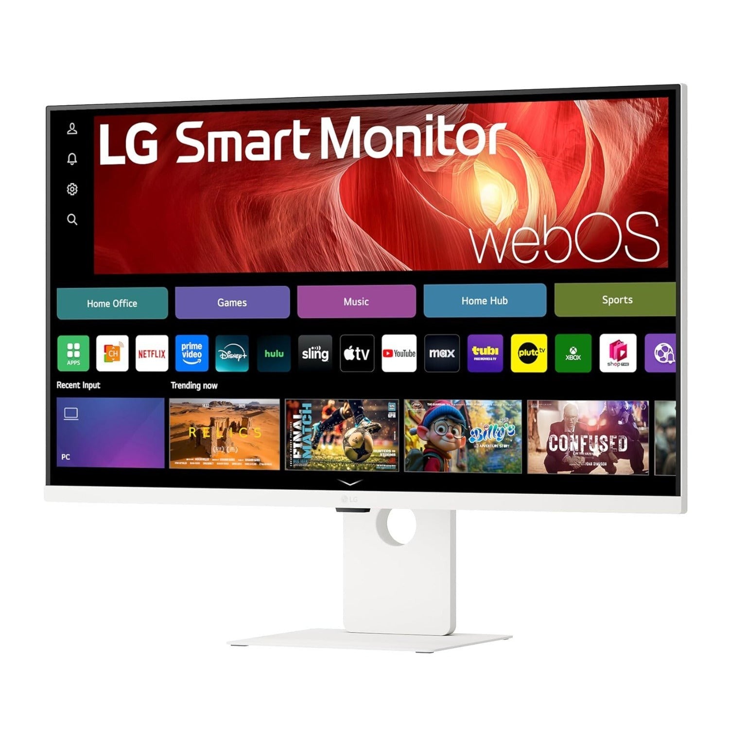 LG 37 Inch 4K UHD Smart Monitor IPS webOS AirPlay 2 Built-In Speaker (White)