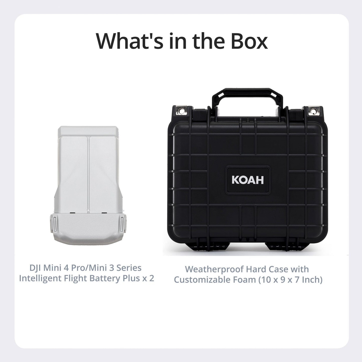 DJI Mini 4 Pro/Mini 3 Series Intelligent Flight Battery Plus (2-pack) with Weatherproof Hard Storage