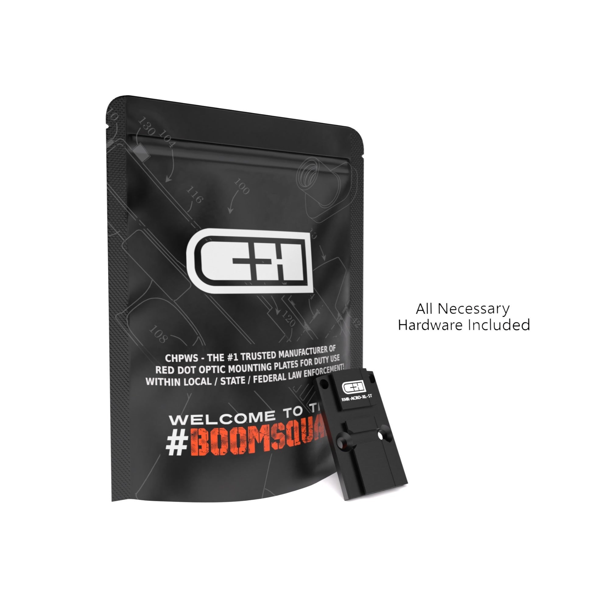 C+H Optics Adapter Plate for RMR Footprint Compatible with Aimpoint Acro (Steel)