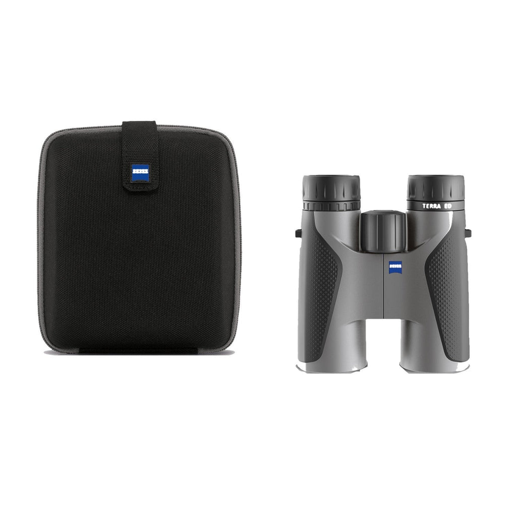 Zeiss Terra ED 10x42 Binoculars (Gray) Bundle with Lens Care Kit