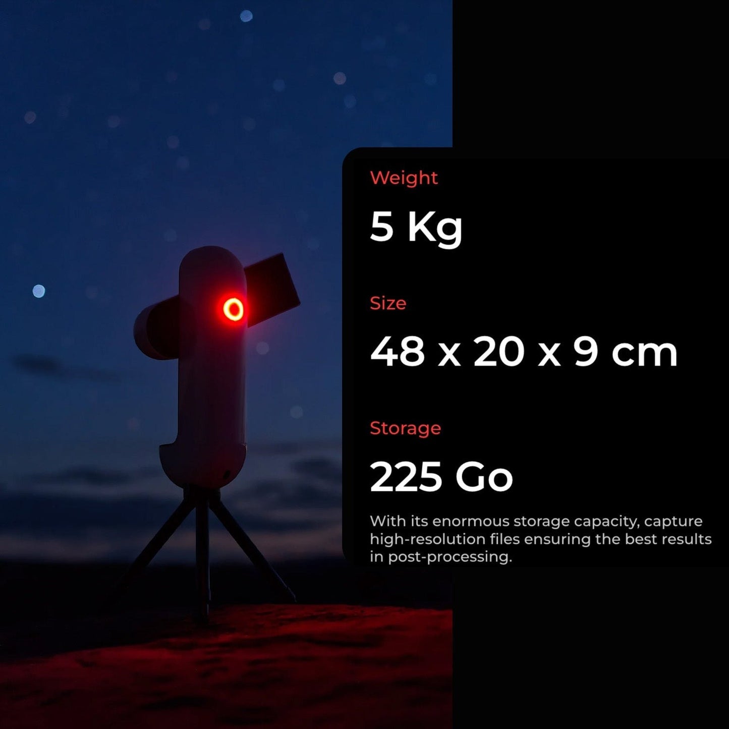 Vaonis Vespera Pro Observation Telescope with AC022 Filter and Backpack Bundle