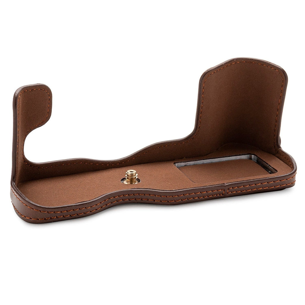 Koah Leather Half Case for Fujifilm X-T3 Mirrorless Camera (Coffee Brown)