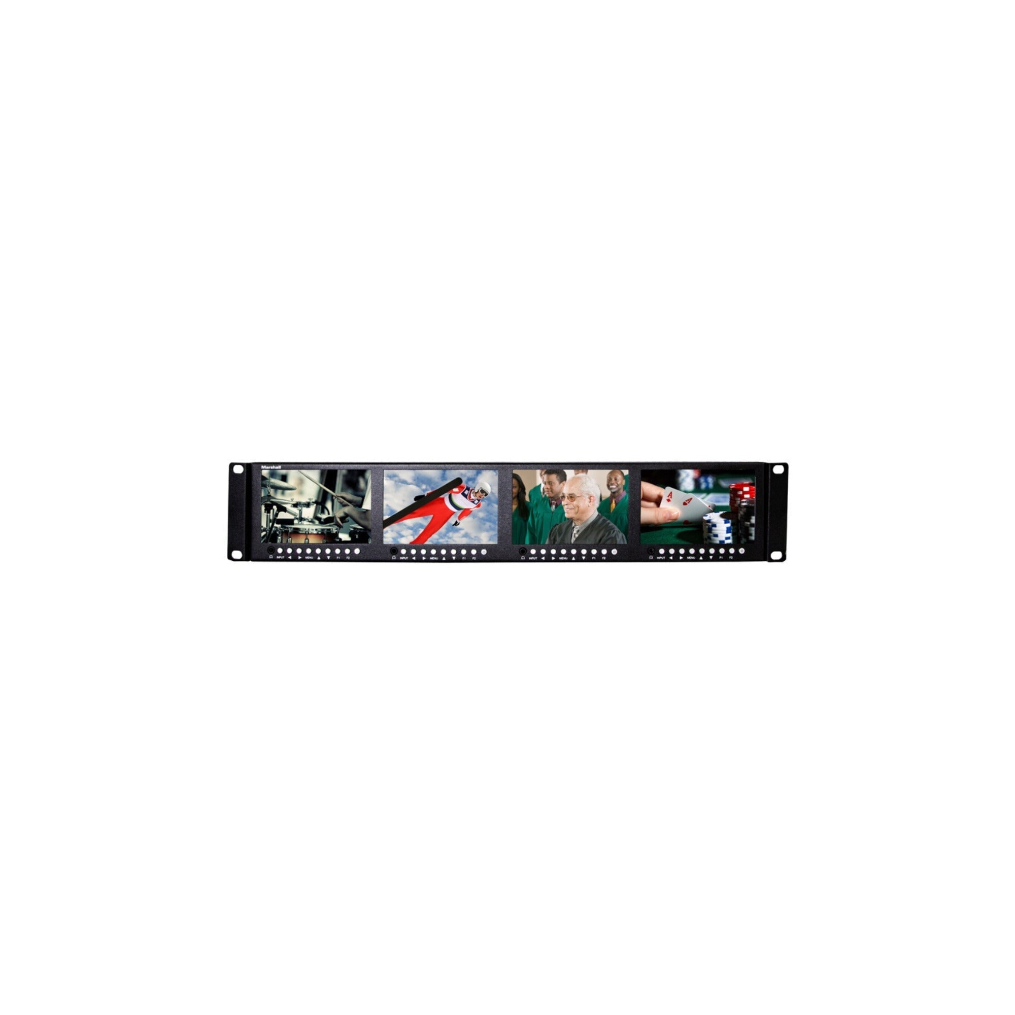 Marshall Electronics Quad 4.5-Inch Rackmountable Monitor with 3G-SDI, HDMI